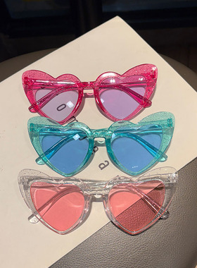 欧美复古爱心太阳镜桃心网红明星同款潮遮阳时尚可爱个性墨镜