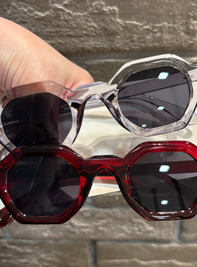 米钉简约多边形太阳镜复古欧美ins墨镜防晒高级感凹造型太阳眼镜