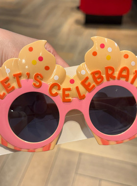 跨境嘉年华主题派对眼镜 彩虹小马造型眼镜框 节日拍照道具眼镜