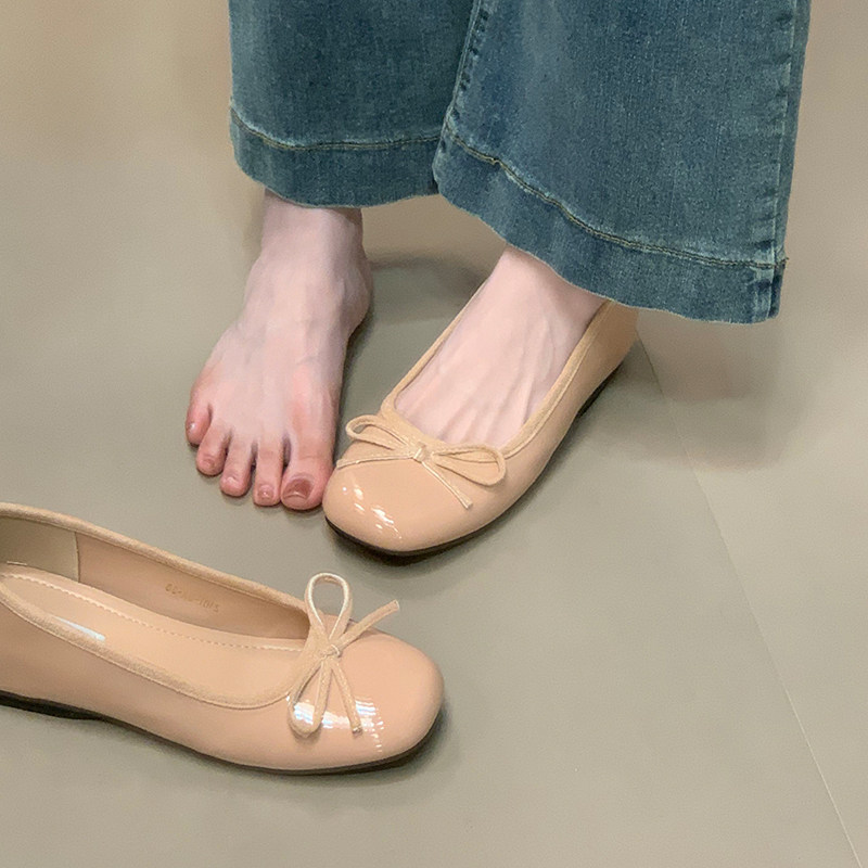 法式内增高蝴蝶结浅口单鞋女2026年春季新款平底奶奶鞋温柔晚晚鞋,淘宝优惠券,粉丝福利购,淘宝优惠卷