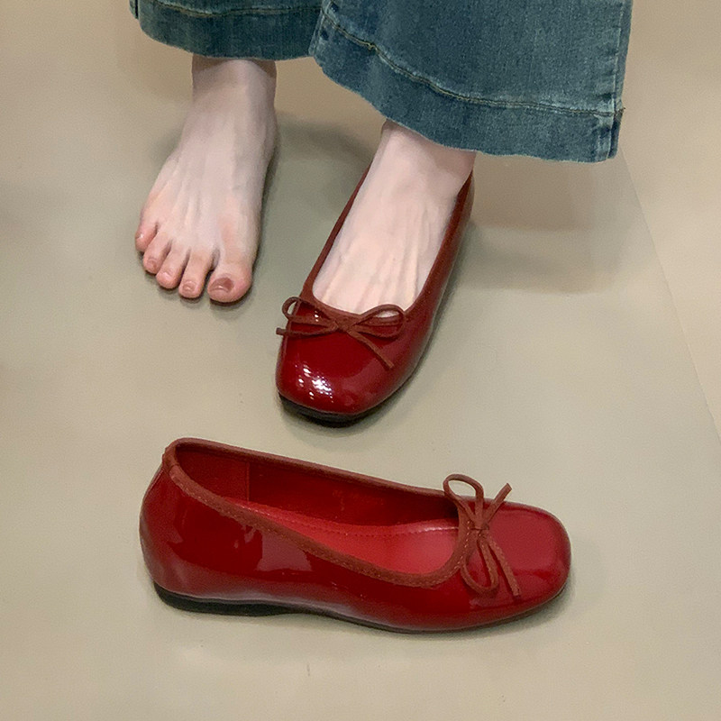 法式内增高蝴蝶结浅口单鞋女2026年春季新款平底奶奶鞋温柔晚晚鞋,淘宝优惠券,粉丝福利购,淘宝优惠卷