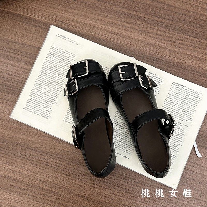 软底舒适平底小单鞋女2026年春季新款小众玛丽珍复古皮带扣豆豆鞋,淘宝优惠券,粉丝福利购,淘宝优惠卷
