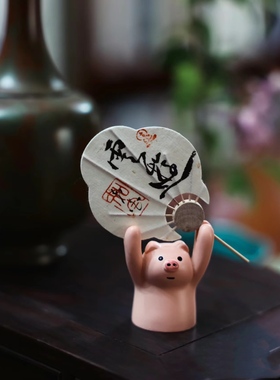 高考小摆件举牌励志桌面办公室摆件定制国潮DIY牙签宣纸扇子中式