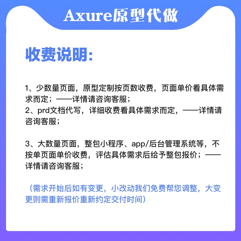 axure代做原型图代做墨刀原型 app小程序UI设计产品prd-图1