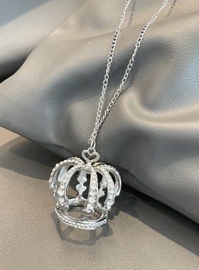 满钻皇冠毛衣链项链哥特风lolita亚文化配饰cos装女仆暗黑