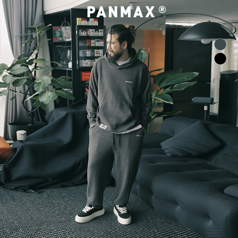 PANMAX大码潮牌男装针织感卫裤时尚棉感垂坠休闲束脚裤加大卫裤男,淘宝优惠券,粉丝福利购,淘宝优惠卷