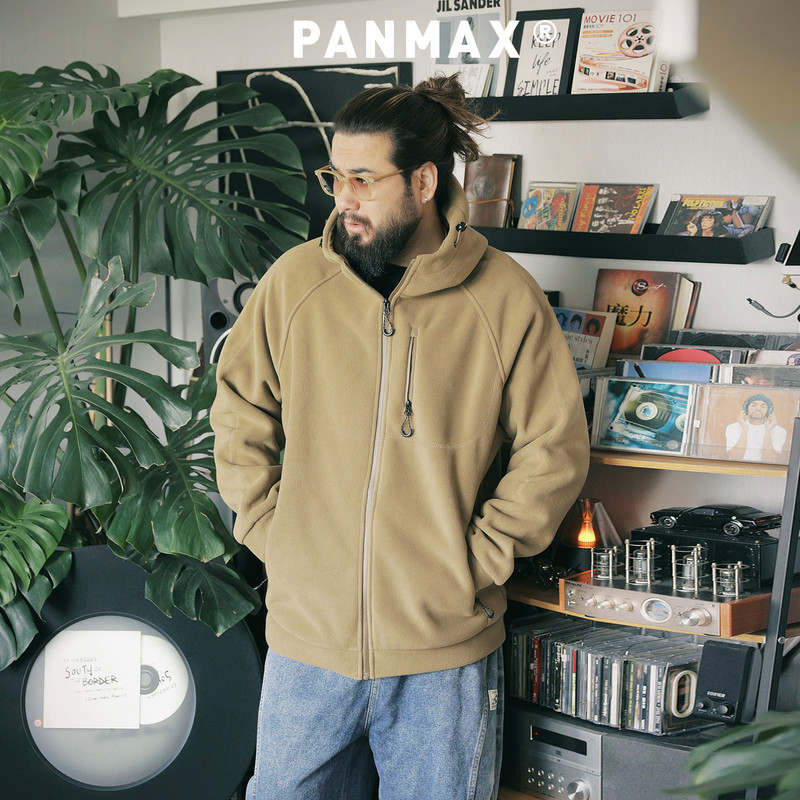 PANMAX潮牌大码男装美式街头秋冬保暖摇粒绒连帽卫衣开衫夹克外套,淘宝优惠券,粉丝福利购,淘宝优惠卷