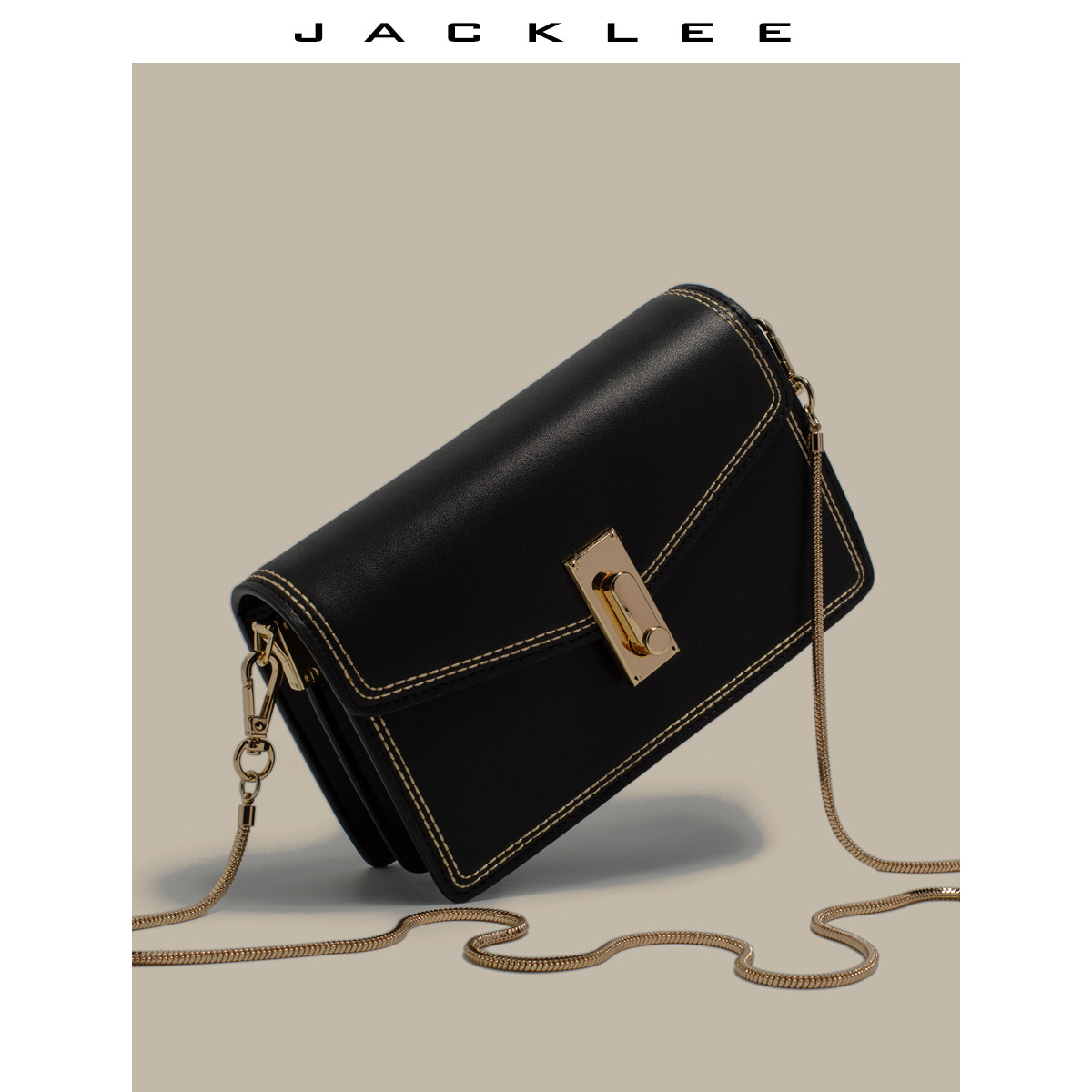 jack lee 2020新款潮小方包链条包包 jacklee女士包袋
