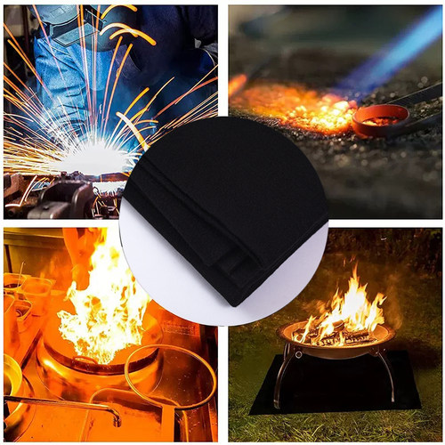 火炕耐高温防火布防火毯隔热棉碳纤维防火棉软布焊接阻燃毯阻燃布 - 图1