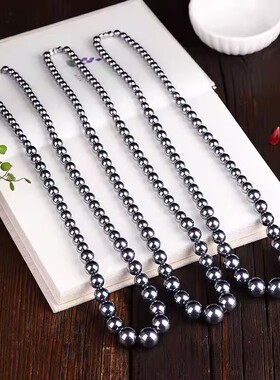 磁疗保健颈椎磁石项链磁性黑胆石项圈男女助睡眠抗疲劳情侣磁颈链