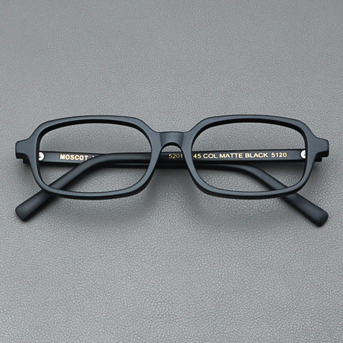 MOSCOT LEMTOSH眼镜框男方形小脸磨砂平光眼睛复古黑色窄框镜架女 - 图0