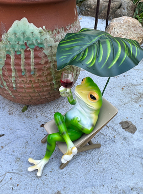 创意卡通创意青蛙女郎摆件