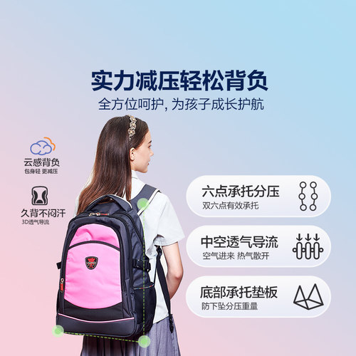 unme台湾书包初中生中学生大容量男女生小学生减压结实男款双肩包 - 图0