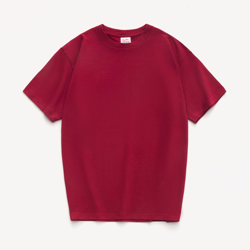 【小白家】酒红色日系重磅厚实t恤 小白家滴杂货店T恤