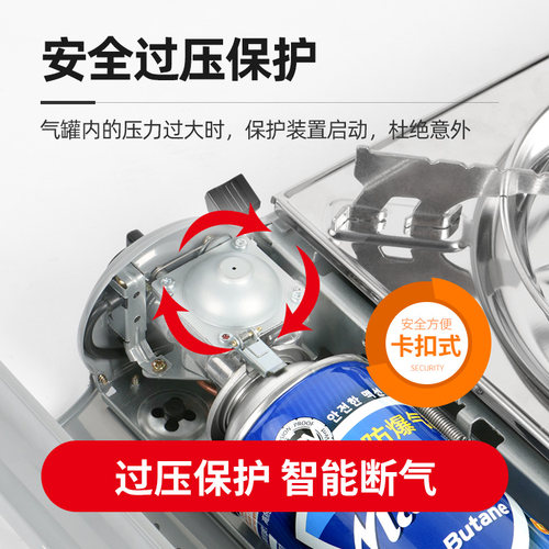 卡式炉户外便携式野外炉具烤肉烧烤火锅炊具露营防风燃气灶煤气炉 - 图1