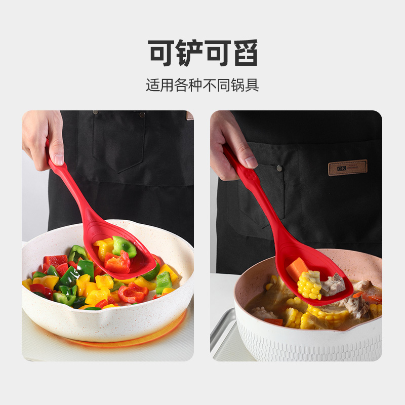 硅胶铲家用耐高温不粘锅专用硅胶锅铲炒菜铲子汤勺炒勺食品级厨具