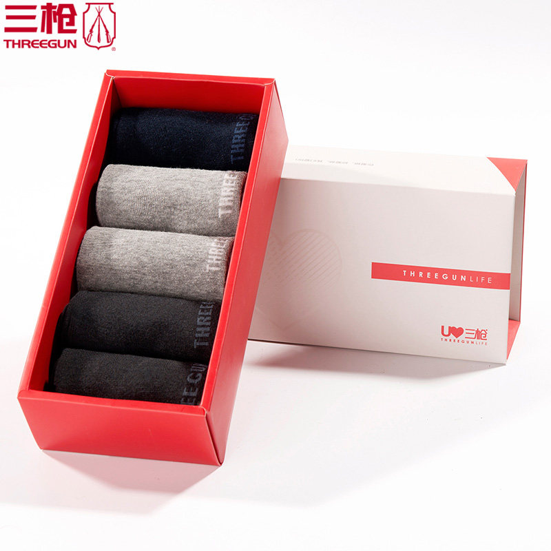 五双装三枪男士竹炭短筒夏季短袜 三枪家诚短袜/打底袜/丝袜/美腿袜