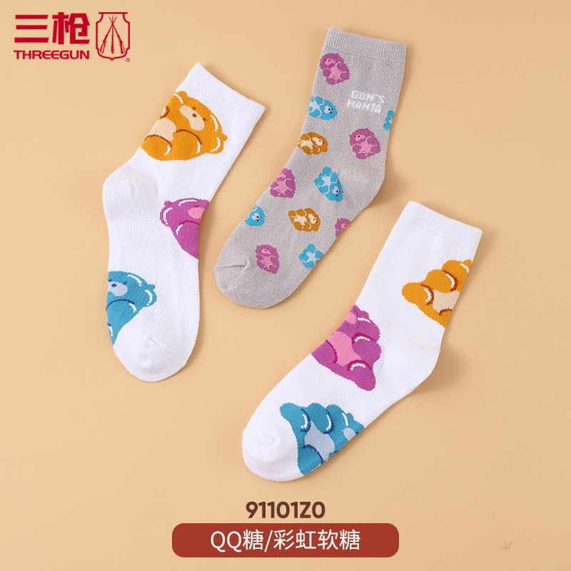 3只装三枪xbc12女士91099休闲袜 三枪家诚短袜/打底袜/丝袜/美腿袜