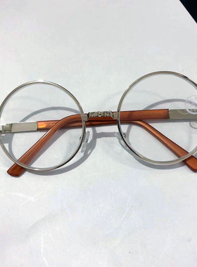 复古圆形水晶太阳镜男墨镜直播电