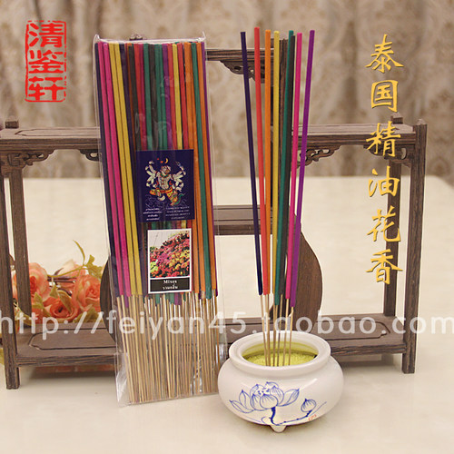 泰国佛牌供香香熏线香天然花香味独特浓郁薰衣草茉莉玫瑰姐姐蝴蝶 - 图0