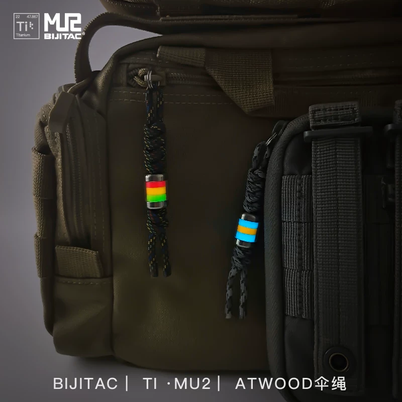 Bijitac MU2 титановый сплав ночной свет светильник Вудвуд наружный зонт веревка шейный брелок EDC подвеска