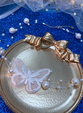 choker纯银珍珠超仙法式脖子饰品