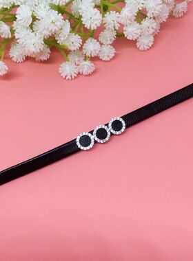 choker纯银黑色锁骨链网红同款