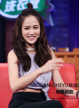 陈乔恩同款白色蕾丝颈链choker项圈小众设计锁骨链短款脖子饰品潮