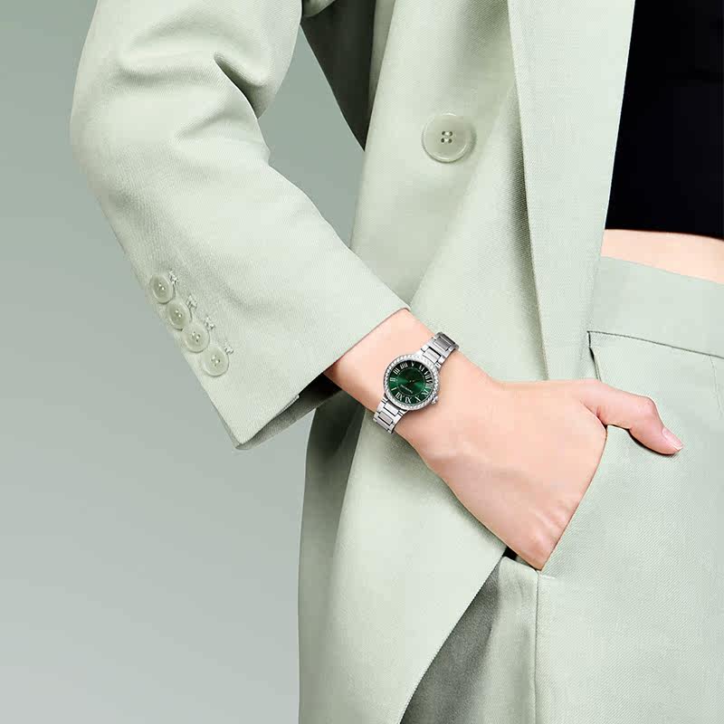 Tianwang watch retro women's watch 31357 light luxury full circle zircon steel belt quartz watch 520 gift for girlfriend