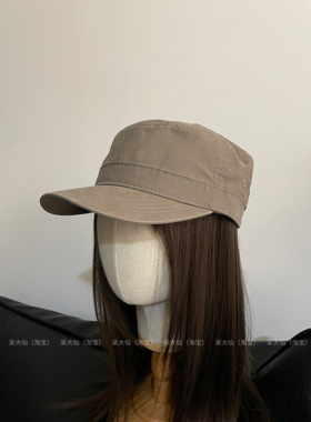 早秋新品～复古百搭海军帽经典韩版休闲鸭舌平顶帽日系显脸小遮阳