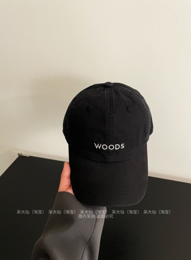 复古苔绿色～wods显白棒球帽子男女软顶鸭舌帽显脸小日常百搭休闲