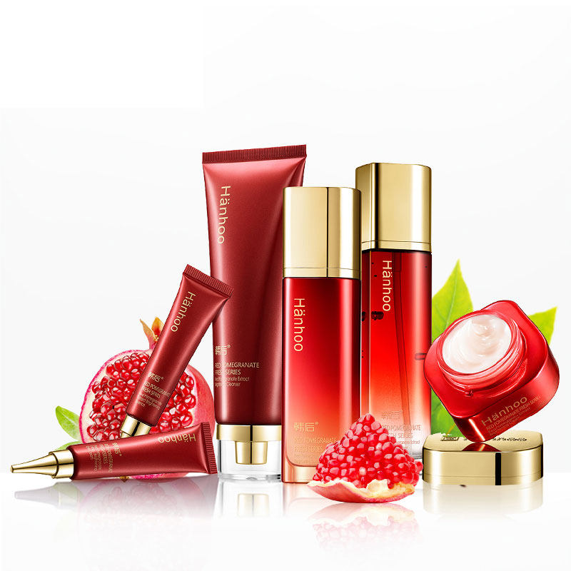 韩后化妆品套装水乳全套红石榴补水 沁水百合化妆品面部护理套装