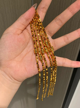 铜合金手链 爆闪小蛮腰小方糖手链女蹦迪珠高级感手串气质配饰