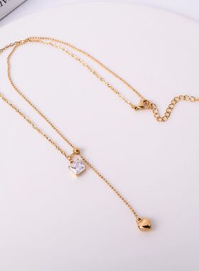 钛钢项链 项链女轻奢小众设计感精致锁骨链百搭配饰首饰品不褪色