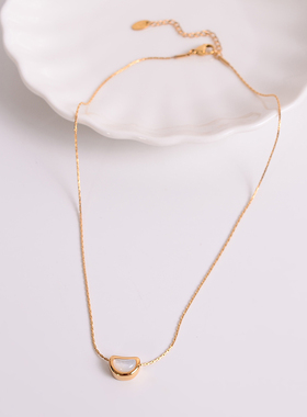 钛钢项链 高级感复古豌豆项链女小众设计国风气质锁骨链百搭配饰