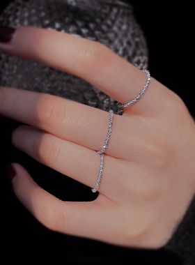 ins波光粼粼18k环软子素潮配戒指