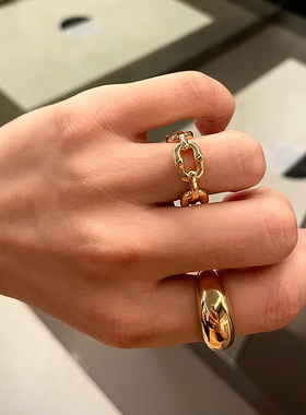 光面钛钢戒指女个性百搭食指戒