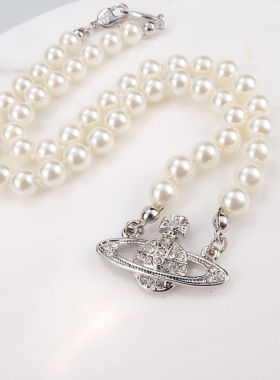 西太后土星珍珠锁骨链娜娜同款