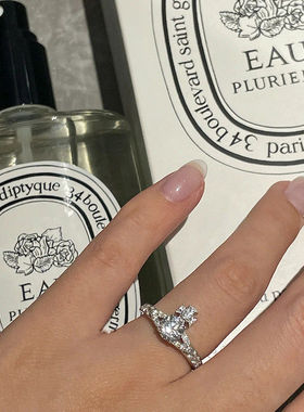 西太后同款满镶锆石土星轨道戒指