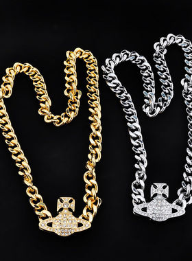 西太后新款磁吸土星项链