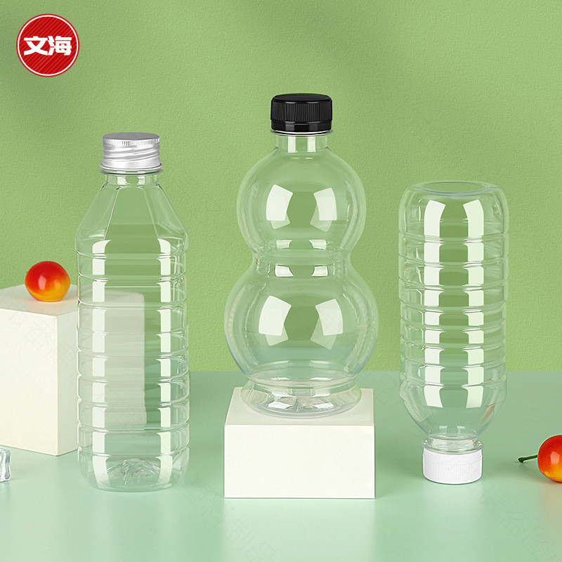 1000ml塑料瓶空一次性带盖pet大容量1升2斤装果汁饮料矿泉水瓶子 - 图1