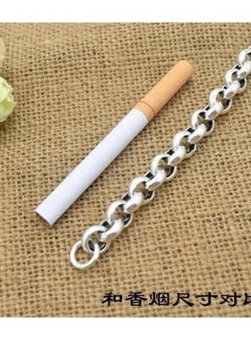 适用925纯银男士手链个性时尚简约韩版霸气粗款大气高级感圈圈O链