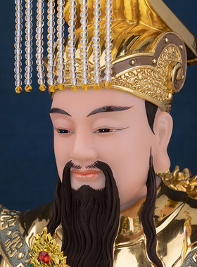 适用玉帝王母神像玉皇大帝王母娘娘汉白玉贴金百汇坐龙椅佛像家居