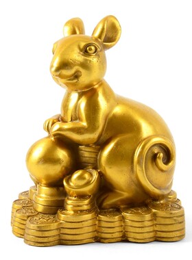 全铜十二生肖摆件桌面属鼠牛虎兔龙蛇马羊猴鸡狗猪家居中式装饰品