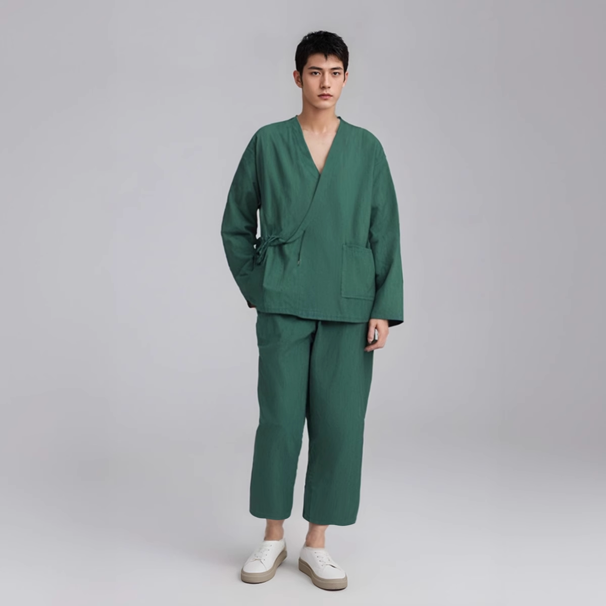 2025新款汗蒸服纯棉女长裤长袖开衫家居服睡衣足浴按摩桑拿服男款,淘宝优惠券,粉丝福利购,淘宝优惠卷