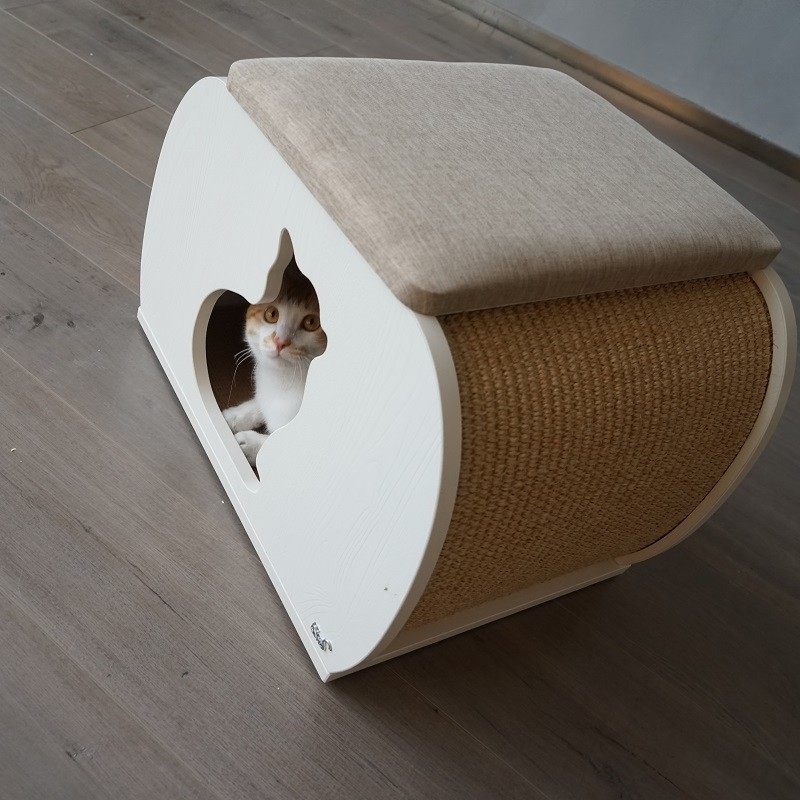 CatS人猫共用小弧凳 换鞋凳 搁脚凳 猫咪用品猫咪玩具 包邮,淘宝优惠券,粉丝福利购,淘宝优惠卷