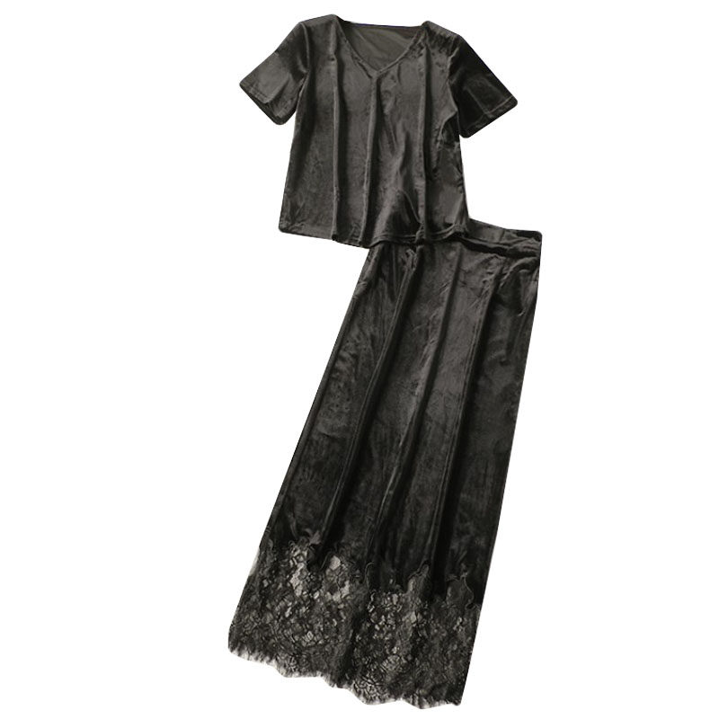 245220 春长款V领短袖T恤半身裙套装,淘宝优惠券,粉丝福利购,淘宝优惠卷