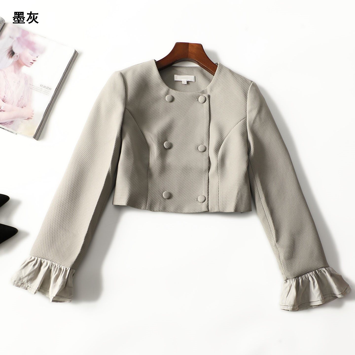 247972 秋短款单排扣长袖外套,淘宝优惠券,粉丝福利购,淘宝优惠卷