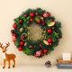 Christmas decorations wreath cane scene arrangement
