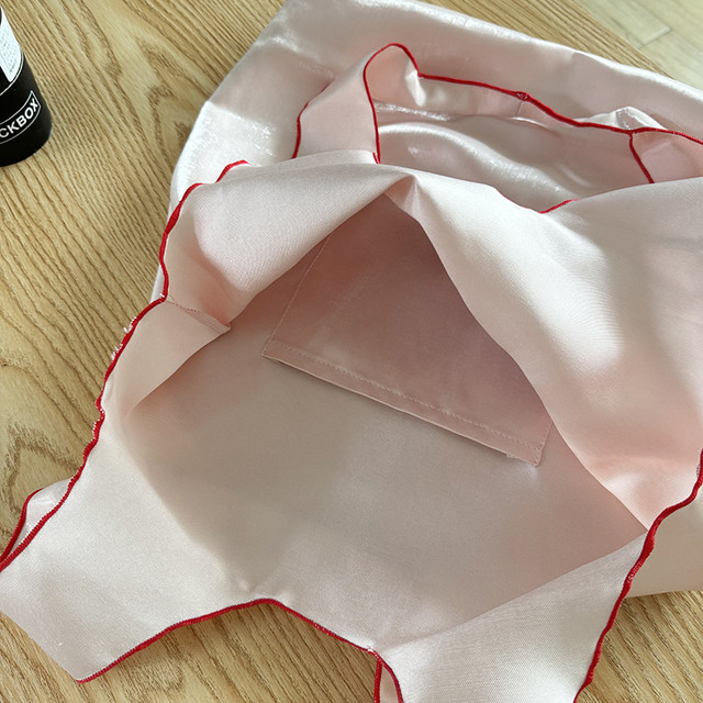 HURIDOM Little Cherry Original Shoulder Bag Women's 2024 New Embroidered Glossy Pink Canvas Bag Women's Large Capacity